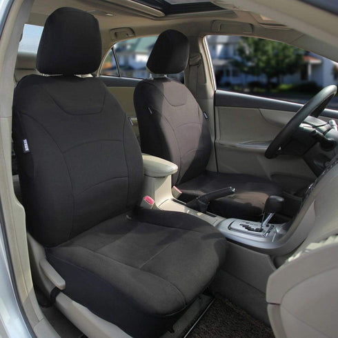 Car Front Seat Covers, Black Universal Fit Seat Covers for Sedan, Truck, SUV 1 Pair of Cloth Bucket Seat Covers...