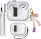 AirPods Pro 2nd/1st Generation Case Cover with Cleaner Kit, Secure Lock Clip Transparent Airpods Pro Case,Shockproof Clear Airpod Case for Women w...