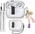 AirPods Pro 2nd/1st Generation Case Cover with Cleaner Kit, Secure Lock Clip Transparent Airpods Pro Case,Shockproof Clear Airpod Case for Women w...