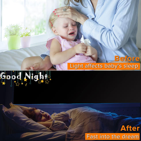 Portable Blackout Curtains, (79" x 57") Blackout Shades, 100% Portable Blackout Blinds for Any Window with 15 Pair Hook & Loop Tabs Stick-on, Temp...