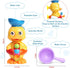 Bath Bathtub Toys for Toddlers 1 2 3 Years Old | Duck Bathtub Toys with Rotatable Waterwheel/Eyes | Bathroom Strong Suckers Water Scoop Fun Bath T...