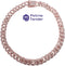 Elegant Sturdy 16 in Collar Cuban Link with Secure Buckle Pet Metal Rose Gold diamond Chain Dog Collar for Medium Large Dogs...