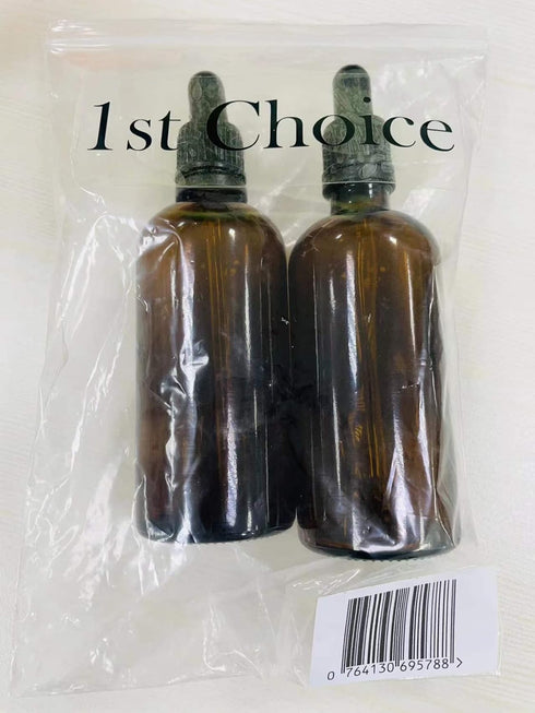 Amber Glass Bottles with Glass Droppers - 2 Each - 4 Oz Capacity...