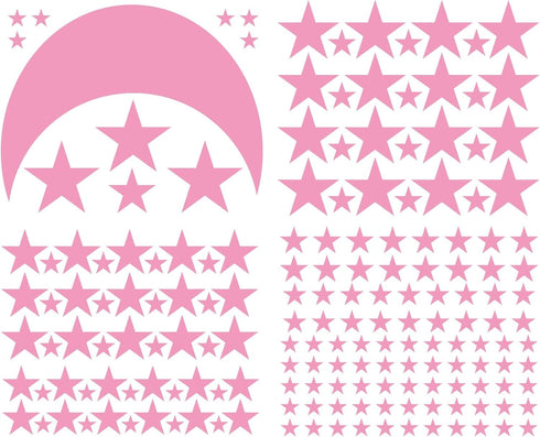Moon and Stars Wall Decal Vinyl Sticker for Kids Boy Girls Baby Room Decoration Good Night Nursery Wall Decor Home House Bedroom Design YMX16 (Sof...