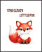 Posterizer 1 pcs-stay clever little fox-cute fox-Kids Room Art-Motivational & Inspirational Art-decor for nursery toddlers kids room- UNFRAMED Wal...