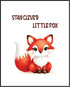 Posterizer 1 pcs-stay clever little fox-cute fox-Kids Room Art-Motivational & Inspirational Art-decor for nursery toddlers kids room- UNFRAMED Wal...