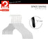 MAWA Ft Reston Lloyd Silhouette Series Non-Slip Space Saving Clothes Hanger for Shirts and Dresses, Style 41/F, Set of 10, White...