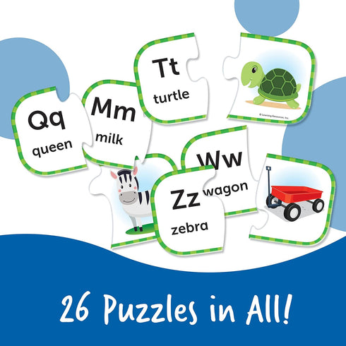Learning Resources ABC Puzzle Cards, Kindergarten Readiness, Self Correcting Puzzles, Alphabet Learning Games, Puzzles for Toddlers, Ages 3+...