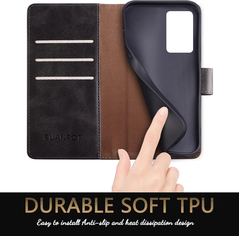 SUANPOT for Samsung Galaxy Note 20 Ultra 5G 6.9" with RFID Blocking Leather Wallet case Credit Card Holder, Flip Folio Book Phone case Cover Women...