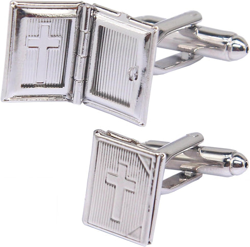 Cufflinks for Men,To commemorate the deceased loved ones, Photos can be placed Album Cross Cufflinks, Shirt Accessories Unique Cuff Links for Mens...