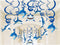 Shark Party Supplies Hanging Swirls Kids Birthday Decorations for Shark Sea Themed Splash Ceiling Foil Ornaments (30 PCS)...