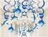 Shark Party Supplies Hanging Swirls Kids Birthday Decorations for Shark Sea Themed Splash Ceiling Foil Ornaments (30 PCS)...