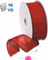 Morex Natural Burlap Wired Ribbon for Decorations, Holidays, Parties, Home and Outdoor Decor, 1.5" x 10 Yd, Rose Red...