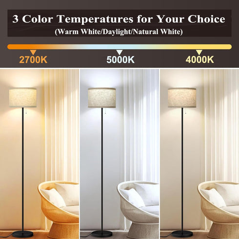 3 Color Temperature LED Light Bulb A19 3CCT Color Changing Bulbs,Energy Saving 9W(60W Equivalent) LED Bulb,Soft White-Daylight-Natural White,810LM...