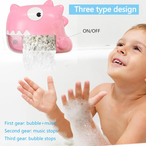 Bath Toys for 2-8 Year Old Girls, Musical Bubble Machine Dinosaur Toys for Kids 3-5 Gifts for 3 4 5 6 7 8 Years Old Girls Birthday Baby Toddler To...