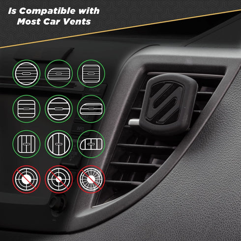 Scosche MAGVM2B-2PKBP0 MagicMount Magnetic Phone Mount for Car Air Vent, Universal Cell Phone Holder for Car Vent Mount, Strong Magnet Hold, Compa...
