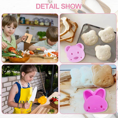 19 PCS Wooden Kids Kitchen Safe Knife Set with Wood Kids Knife, Plastic Potato Slicers, Serrated Edges Plastic Toddler Knife, Cake Scraper, Crinkl...
