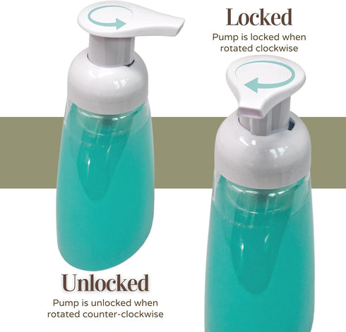 Clear Plastic Foaming Bathroom Countertop Soap Dispensers, Foaming Pump Bottles, Refillable Plastic Container for Liquid Soap, Compatible with Dr ...