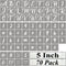 5 Inch Alphabet Letter Stencils for Painting - 70 Pack Letter and Number Stencil Templates with Signs for Painting on Wood, Reusable Alphabet Lett...