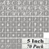 5 Inch Alphabet Letter Stencils for Painting - 70 Pack Letter and Number Stencil Templates with Signs for Painting on Wood, Reusable Alphabet Lett...