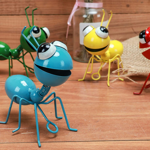 Cruis Cuka Metal Yard Art Garden Decorative Cute Ant Outdoor Wall Sculptures-Set of 4...