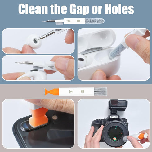 Laptop Computer Keyboard Screen Cleaner Kit, 10-in-1 Electronic Earbud Camera Lens Cleaning Brush Pen Tool for Airpod Pro Speaker Watch, Touchscre...