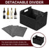 12 Bottle Wine Carrier, Collapsible Wine Bottle Storage Box Premium Felt Liquor Bottle Tote with Handles for Travel/Party/Picnic/Vacation, Black...