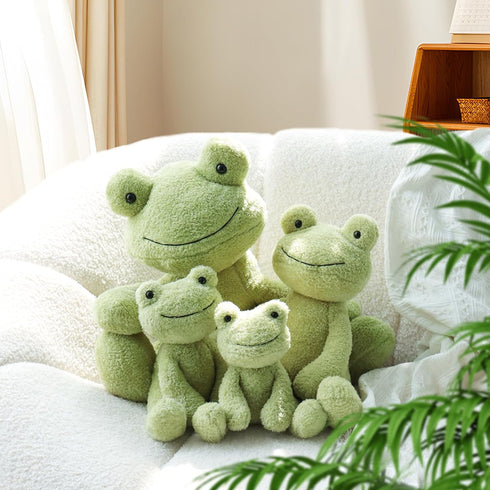 Apricot Lamb Toys Plush Velvet Frog Stuffed Animal Soft Cuddly Perfect for Child (Green Frog,8.5 Inches)...