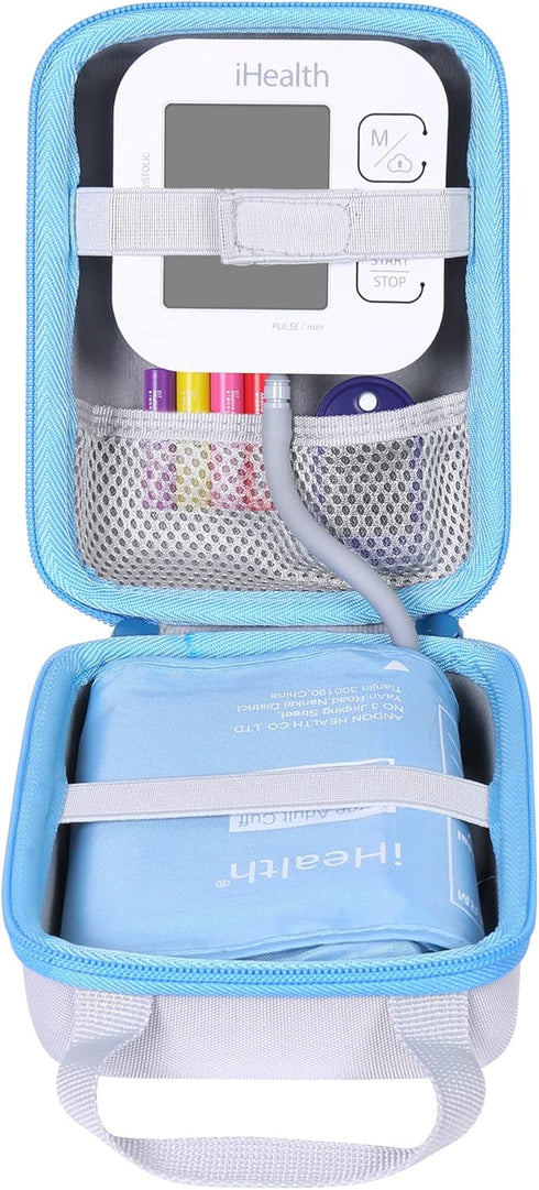 Aenllosi Hard Storage Case Replacement for iHealth Track Smart Upper Arm Blood Pressure Monitor,Holder for Batteries & Fingertip Oximeter(Case Onl...