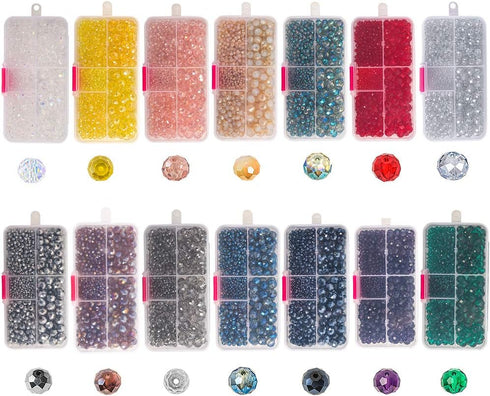 Faceted Crystal Glass Beads - Suitable for DIY, Making Bracelets, Necklaces and Other Jewelry (Black)...