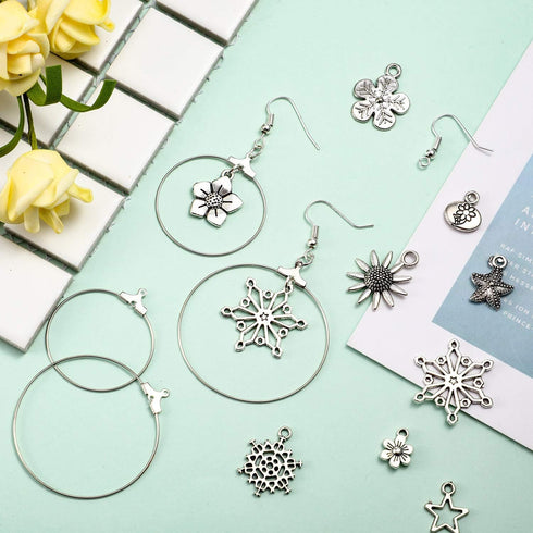 40 Pieces Earring Hoops for Jewelry Making Round Beading Hoop Earring for Earring Finding Making Supplies...