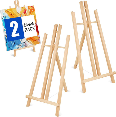 ESRICH 2pcs 17 Inch Tabletop Easels, Easel Stand for Painting,Tripod, Painting Party Easel, Kids Student Desktop Easel for Painting,Paint Easel fo...