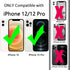 TENOC Phone Case Compatible with iPhone 12 & iPhone 12 Pro, Black Case Anti-Fingerprint Protective Bumper Matte Cover for 6.1 Inch...