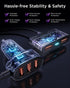 5-in-1 Car USB Charger Multi Port, 12V Car Phone Charger Adapter for Multiple Devices, Car Cigarette Lighter USB Charger with 5FT Extension Cable ...
