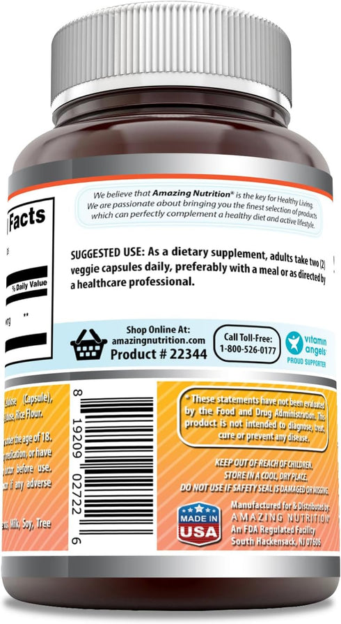Amazing Formulas Berberine 1200 mg Per Serving Veggie Capsules Supplement | Non-GMO | Gluten Free | Made in USA (60 Count)...