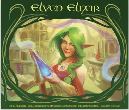 4 Soda Bottle Labels for Fantasy Themed Party. 7" x 6" Sticker Set Features an Orc, Dwarf, Elf, and Dragon....