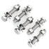 (6 Sets) 3/8-16x2" Hex Head Stainless Steel Bolts and Nuts with Flat & Lock Washers, 304 Stainless Steel 18-8, Fully Threaded, 3/8 Bolts, Hex Bolt...