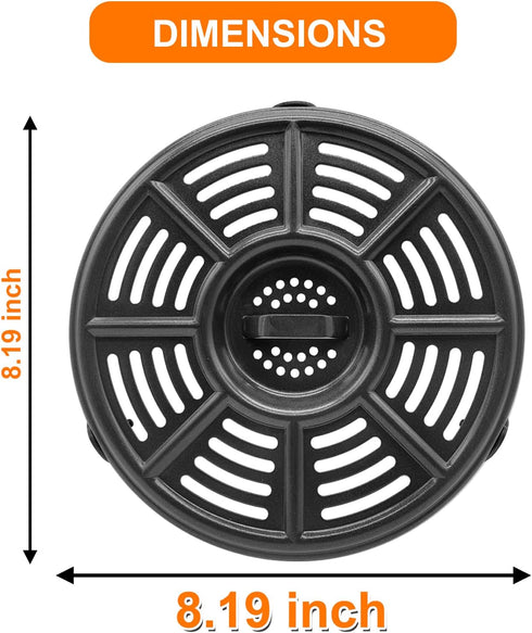GXF Air Fryer Grill Pan for Ninja 4 QT AF101 5.5 Quart AF161 Max XL AF150 XL Air Fryers, 8.2 IN Non-Stick Round Grill Plate Tray Accessories Repla...