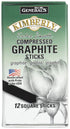 Kimberly 974-4B Non-Toxic Medium Firm Graphite Stick, 4B Tip, 3" Size (Pack of 12), 1/4 in...