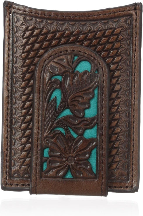 Nocona Men's Blue Floral Inlay Magnet Money...