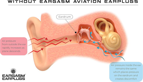 Eargasm Aviation Earplugs Small - Airplane Ear-Plugs for Ear Pressure Relief on Flights - Perfect High Altitude Air Travel Essential Earplugs for ...