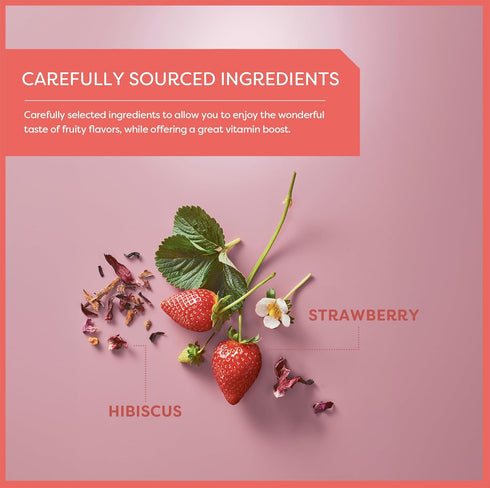 Wissotzky Strawberry Burst Herbal Tea, 20 Tea Bags | Fruity Blend | Caffeine Free Tea | Antioxidant Rich...