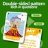 34 Season Flashcards for Kids,Waterproof Month Education Flash Cards, Children's Weather Educational Card, Double-Sided Festivals Toy Cards for To...