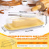 Butter Dish with Lid and Knife, Covered Butter Holder for Refrigerator, Kitchen Butter Tray Easy Scoop, Silicone Sealing Countertop Butter Keeper ...