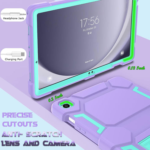 Rugged Case for Samsung Galaxy Tab A9+/ A9 Plus Case 11 inch 2023 - Heavy Duty Shockproof Protective Cover with Kickstand - Compatible with Galaxy...