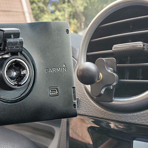for Garmin Air Vent Mount Holder - 17mm Ball Phone/GPS Vent Mount Base with Silicone Clip & Adjustable Knob for Garmin Nuvi Drive Drivesmart Dezl ...