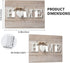 Home Wall Plate 3 Gang Triple Toggle Decorative Light Switch Cover Modern Abstract Switch Plate Cover for Bedroom Kitchen Home Decor White Love...