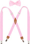 Mens Suspender and Bowtie Set X Back Heavy Duty Adjustable Elastic Clips...