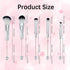 NICENEEDED 2 Set Beaded Eyeshadow Brush, Metal Handle Beadable Makeup Brush Kit, DIY Makeup Comestic Brushes Beaded Brushes Kit for DIY Beaded Mak...