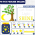 90pcs Firefly Bulletin Board Classroom Decorations Set Glowworm Tree DIY Craft Cutouts for Posting Photo Let Your Light Shine Cutout for School Cl...